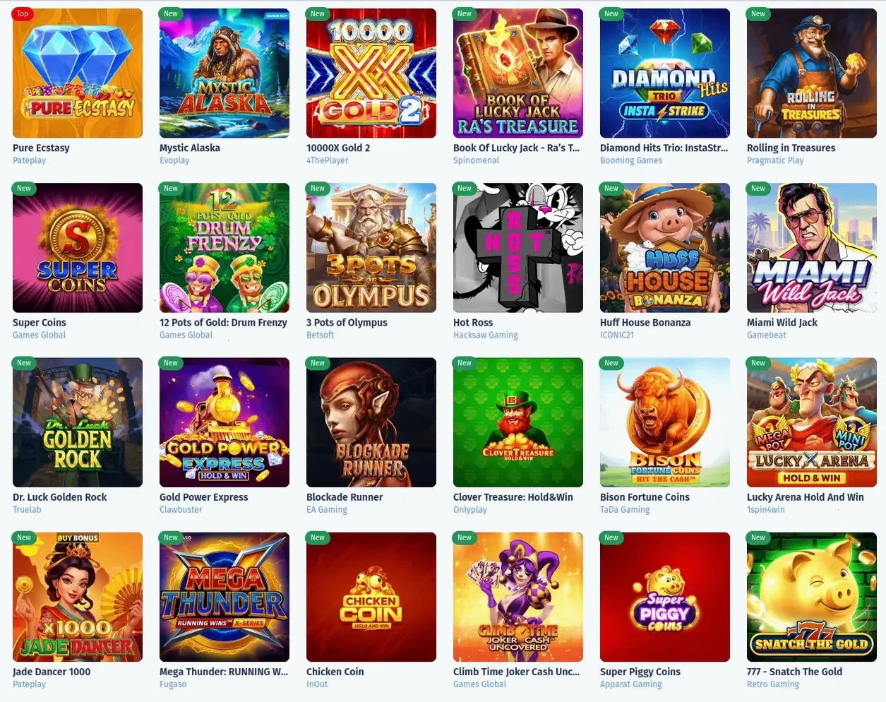 Игровой интерфейс казино Мани Икс